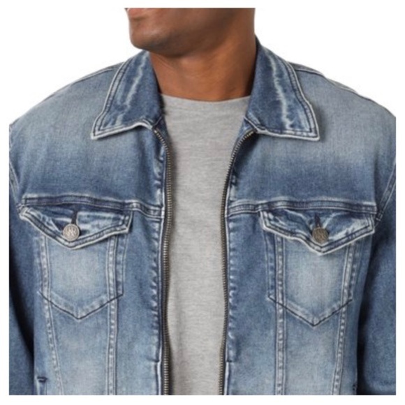 Rock & Republic Men’s Denim Zippered moto bomber jacket size 2XL brand new - Picture 12 of 16